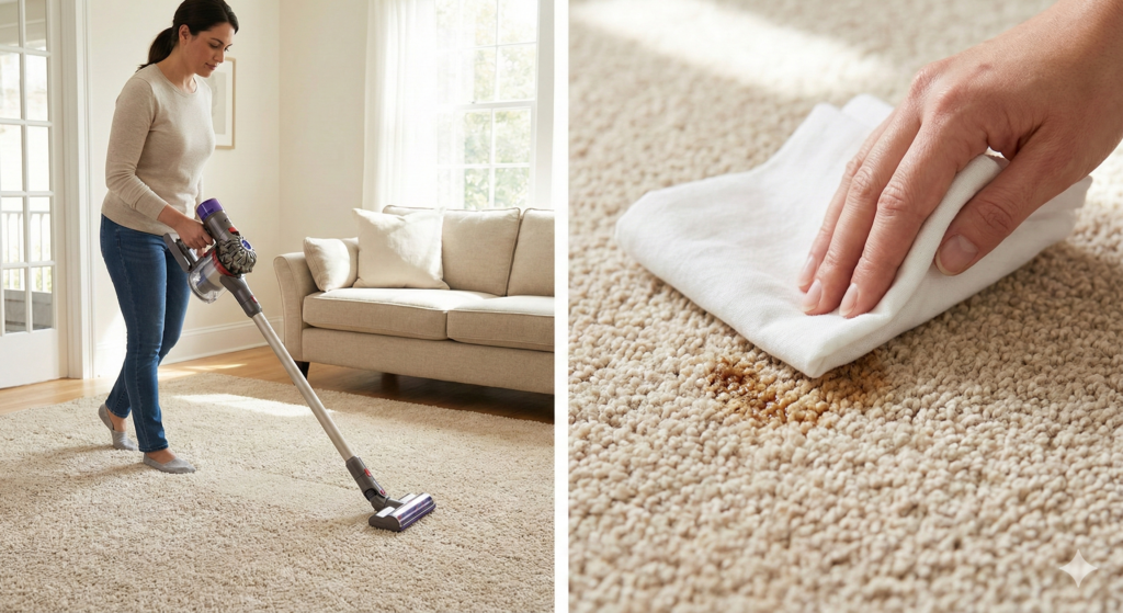 カーペットの普段のお手入れ方法