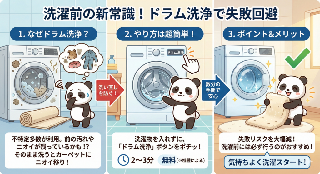 洗濯前にドラム洗浄をする理由