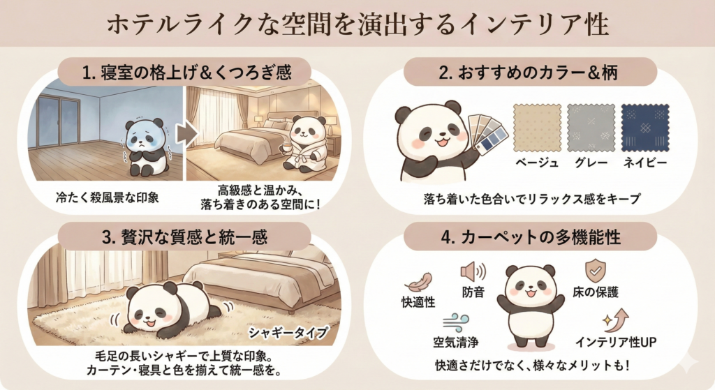 ホテルライクな空間を演出するインテリア性