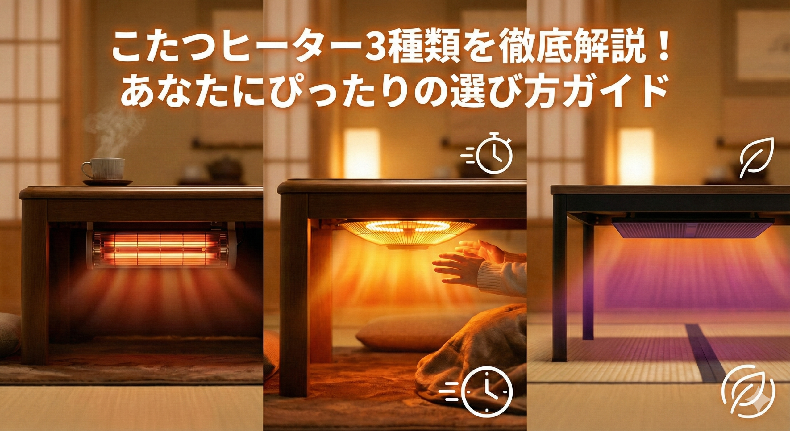 こたつヒーター3種類を徹底解説 あなたにぴったりの選び方ガイド