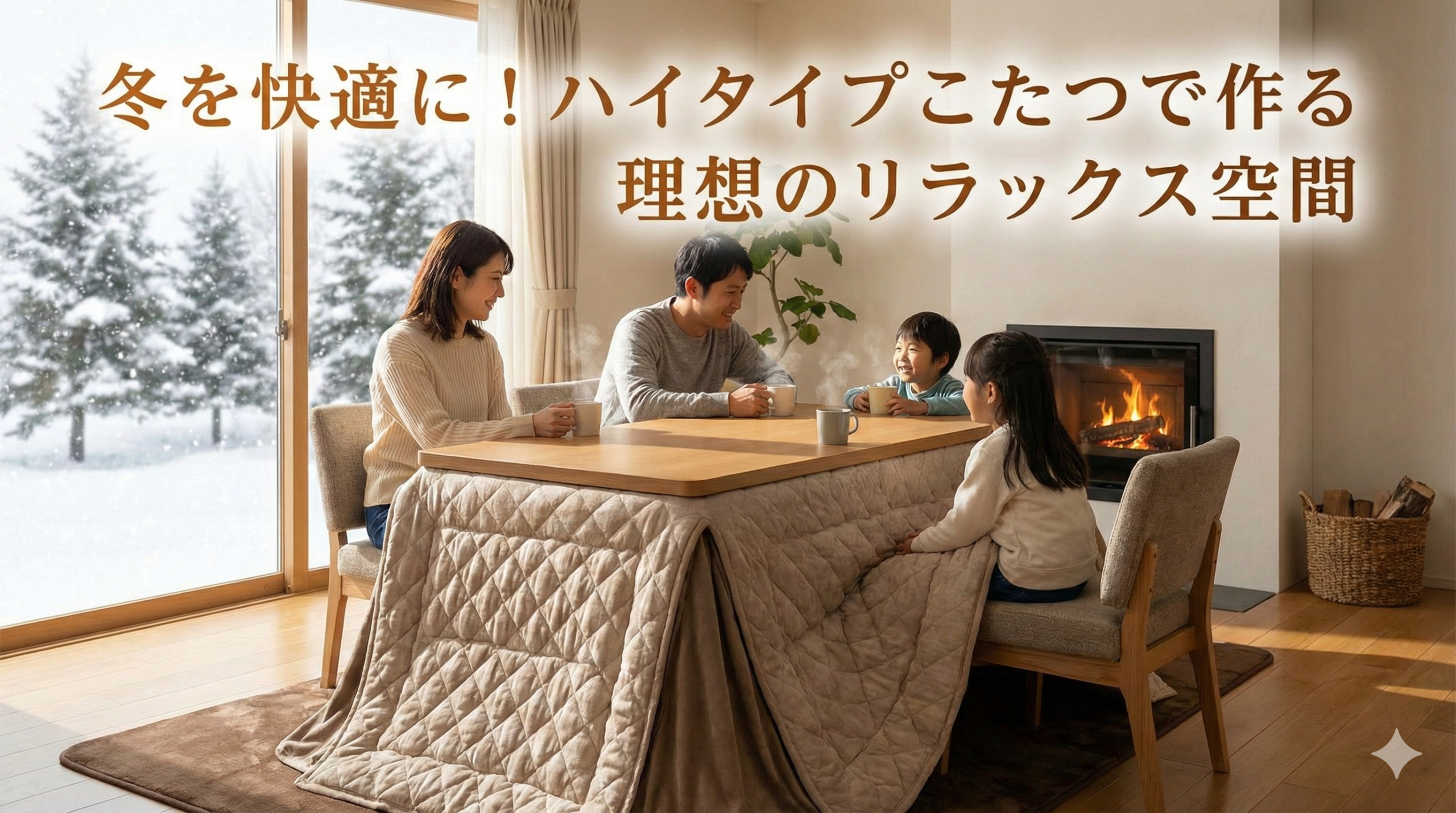 冬を快適に！ハイタイプこたつテーブルで作る理想のリラックス空間 