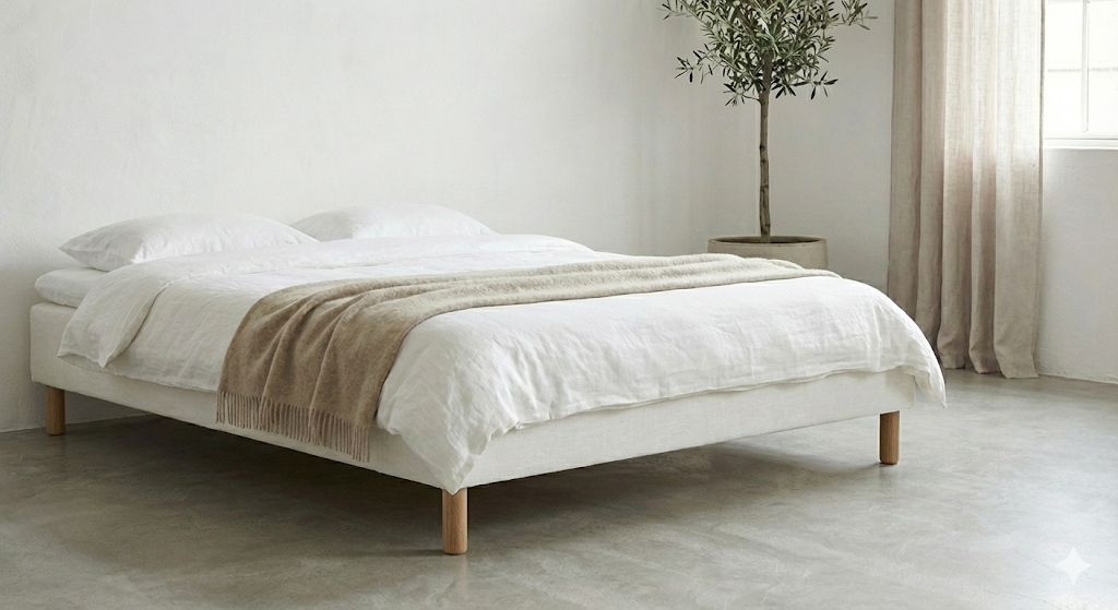 脚付きマットレス：シンプルさを極めた一体型