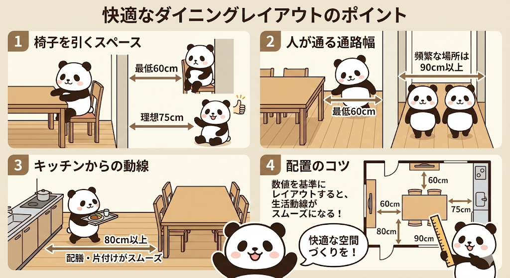 快適なダイニングレイアウトのポイント