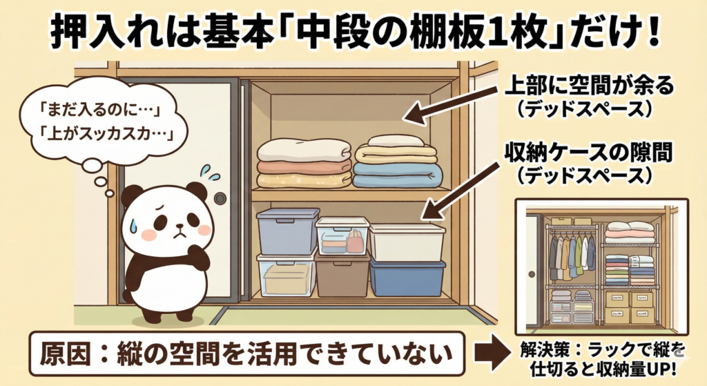 押入れのデッドスペース問題のポイント
